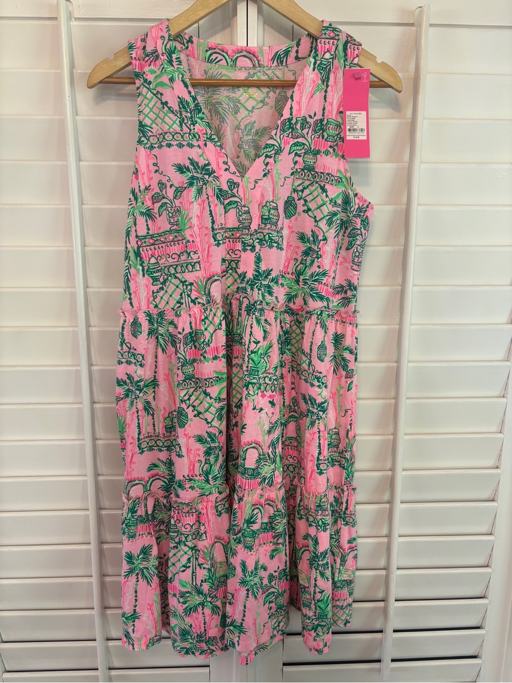 NWT Lilly Pulitzer Lorina Pink and Green Sleeveless Dress Size Small